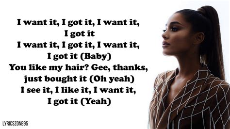 Gee, thanks, just bought it I see it, I like it, I want it, I got it (I see, yep) Ariana Grande - 7 rings (Lyrics)Listen to Lil Lalim on:Spotify: https://open.spotify.com/artist ...